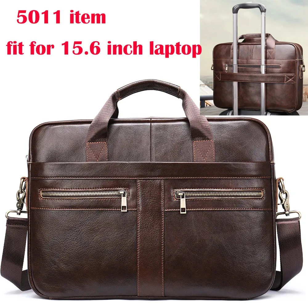 Classic Leather Business Briefcase for Men