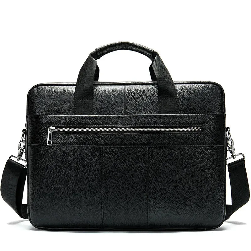 Classic Leather Business Briefcase for Men