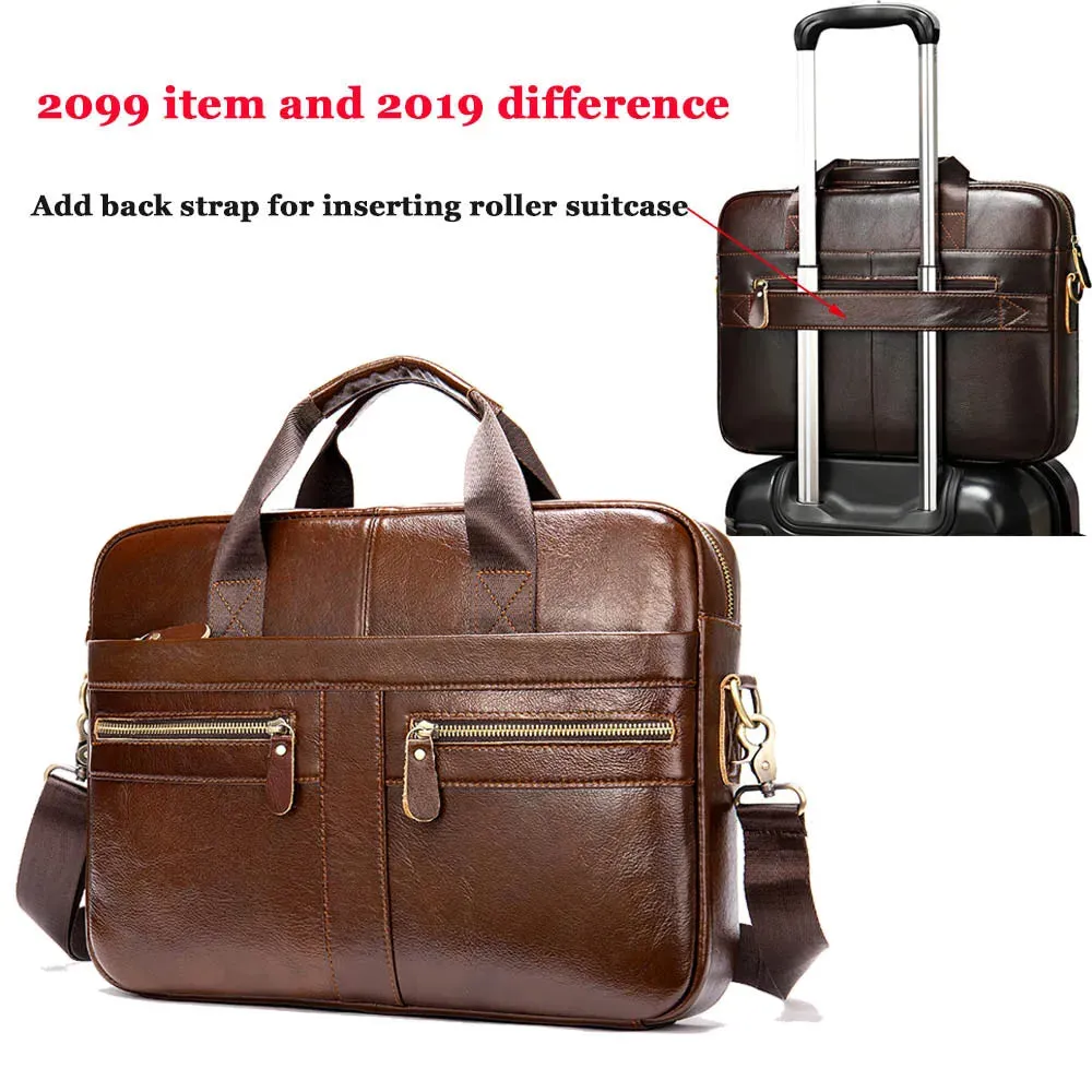 Classic Leather Business Briefcase for Men