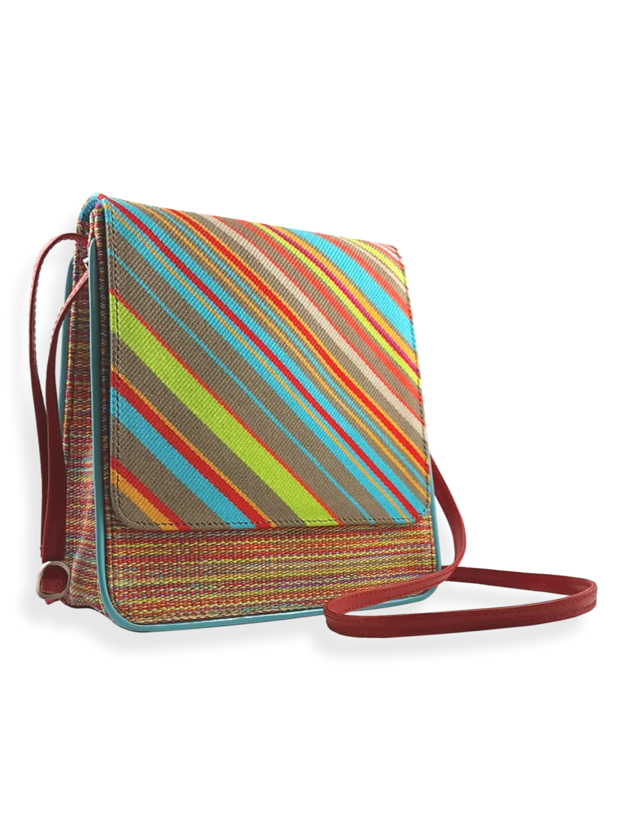 Cocktail Crossbody Taupe Aqua Multi 12