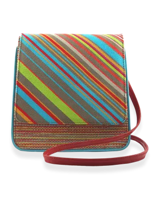 Cocktail Crossbody Taupe Aqua Multi 12