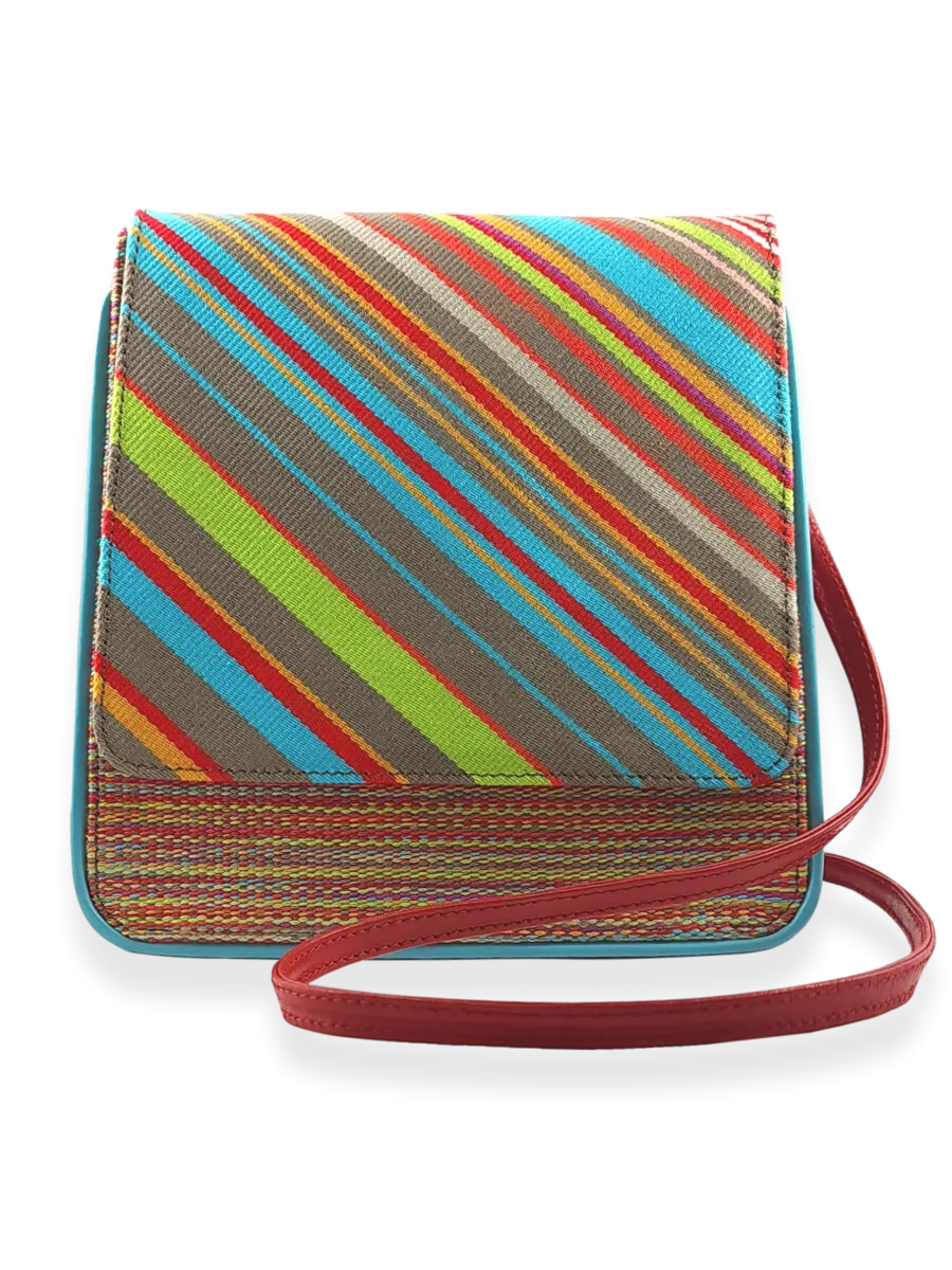 Cocktail Crossbody Taupe Aqua Multi 12