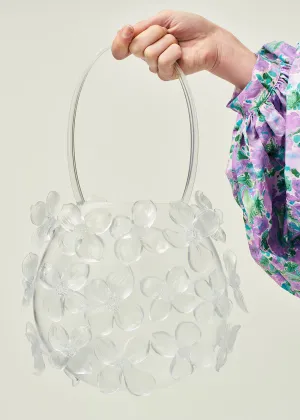 CRYSTAL FLORAL HANDBAG