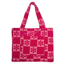 Daisy Check PINK Beach Bag