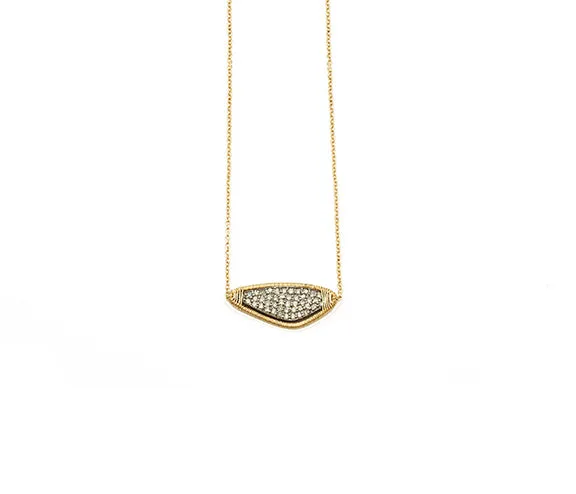 Dana Kellin Fine Triangular Pave Diamond Necklace