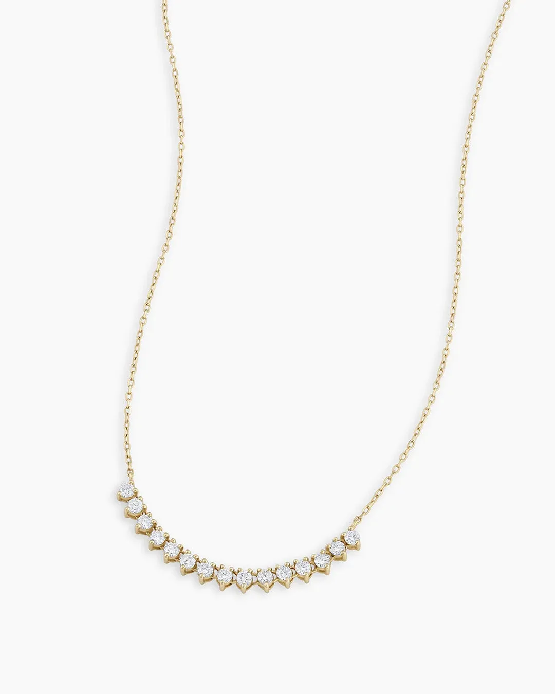 Diamond Cluster Row Necklace