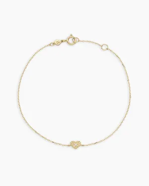 Diamond Vintage Heart Bracelet