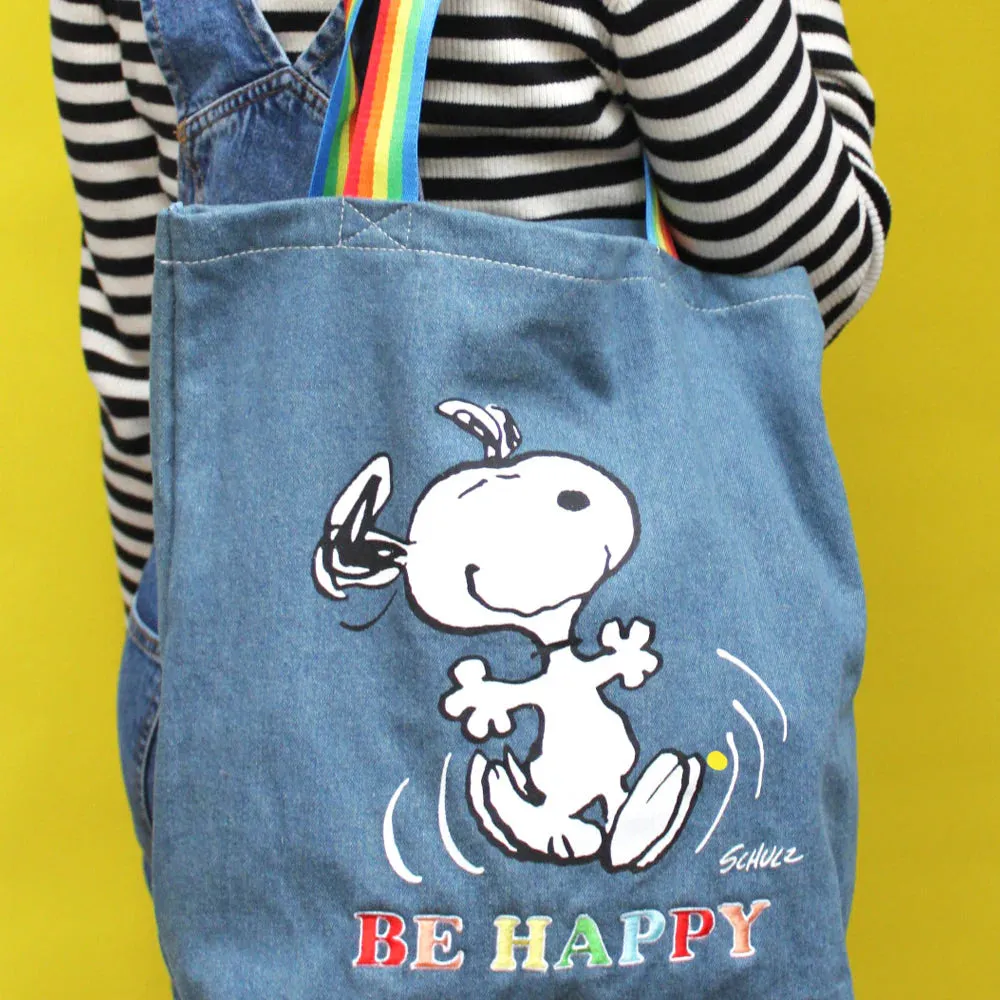 Disaster Peanuts Stonewash Tote - Be Happy 14319