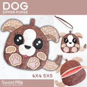 Dog Zipper Purse