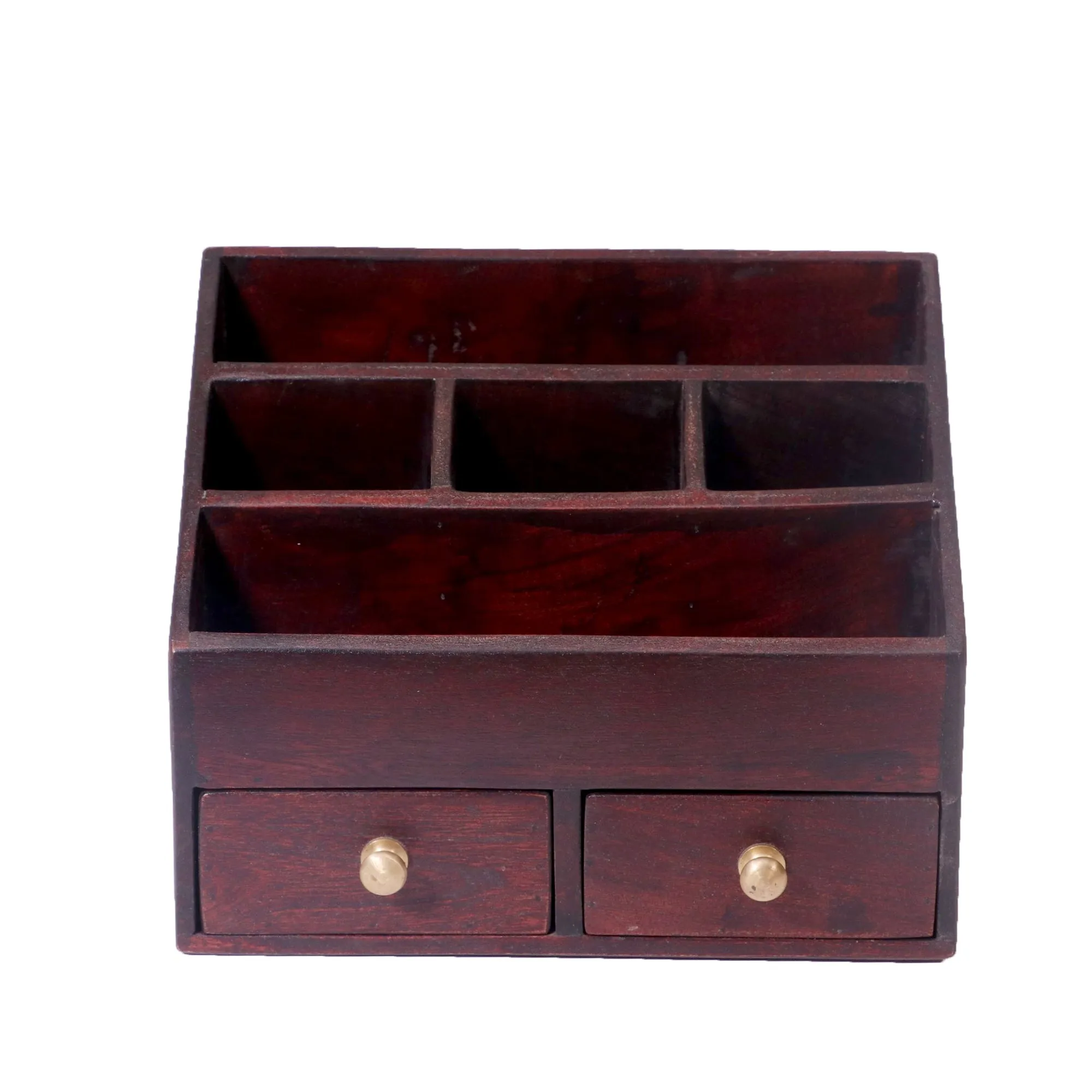 Double Drawer Multiple Slot Handmade Desk Organiser