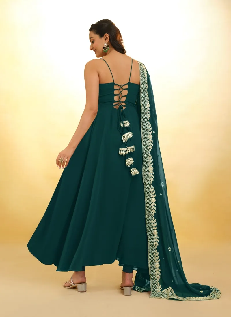 Embroidered Anarkali Suit Exquisite Detailing Throughout