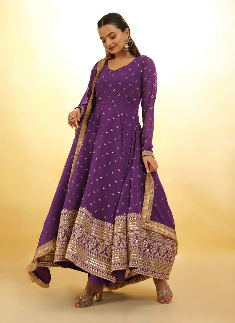 Embroidered Anarkali Suit Exquisite Detailing Throughout