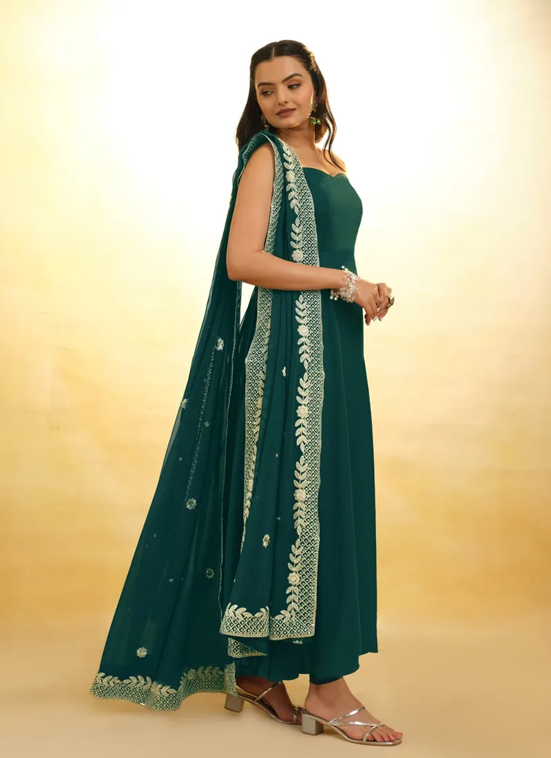 Embroidered Anarkali Suit Exquisite Detailing Throughout