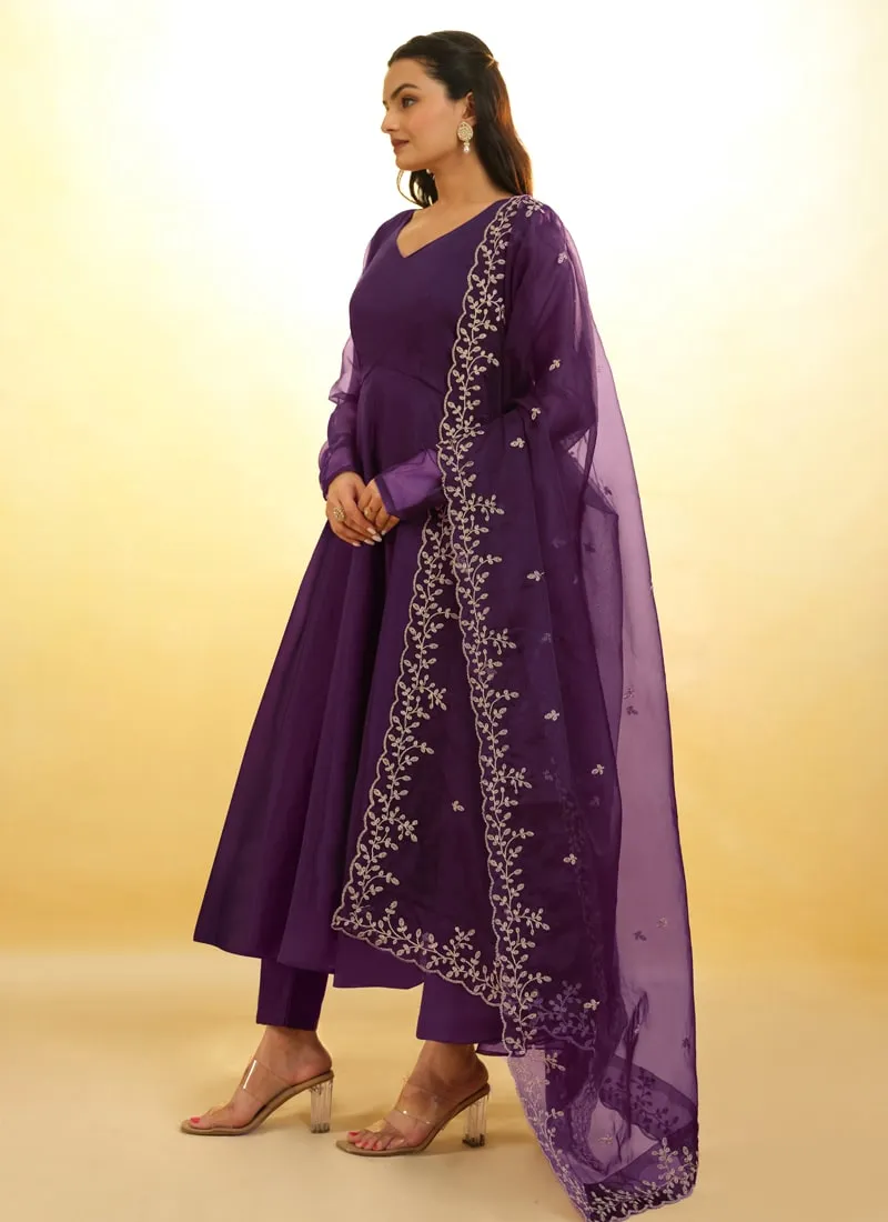 Embroidered Anarkali Suit Exquisite Detailing Throughout