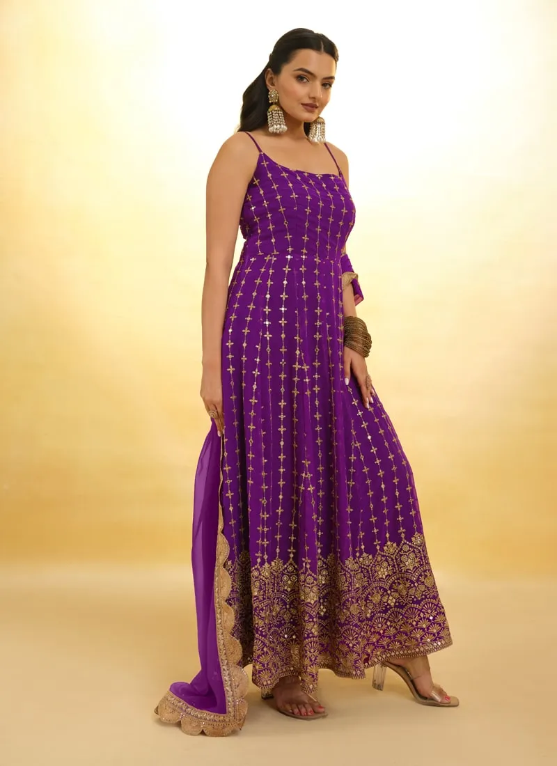 Embroidered Anarkali Suit Exquisite Detailing Throughout