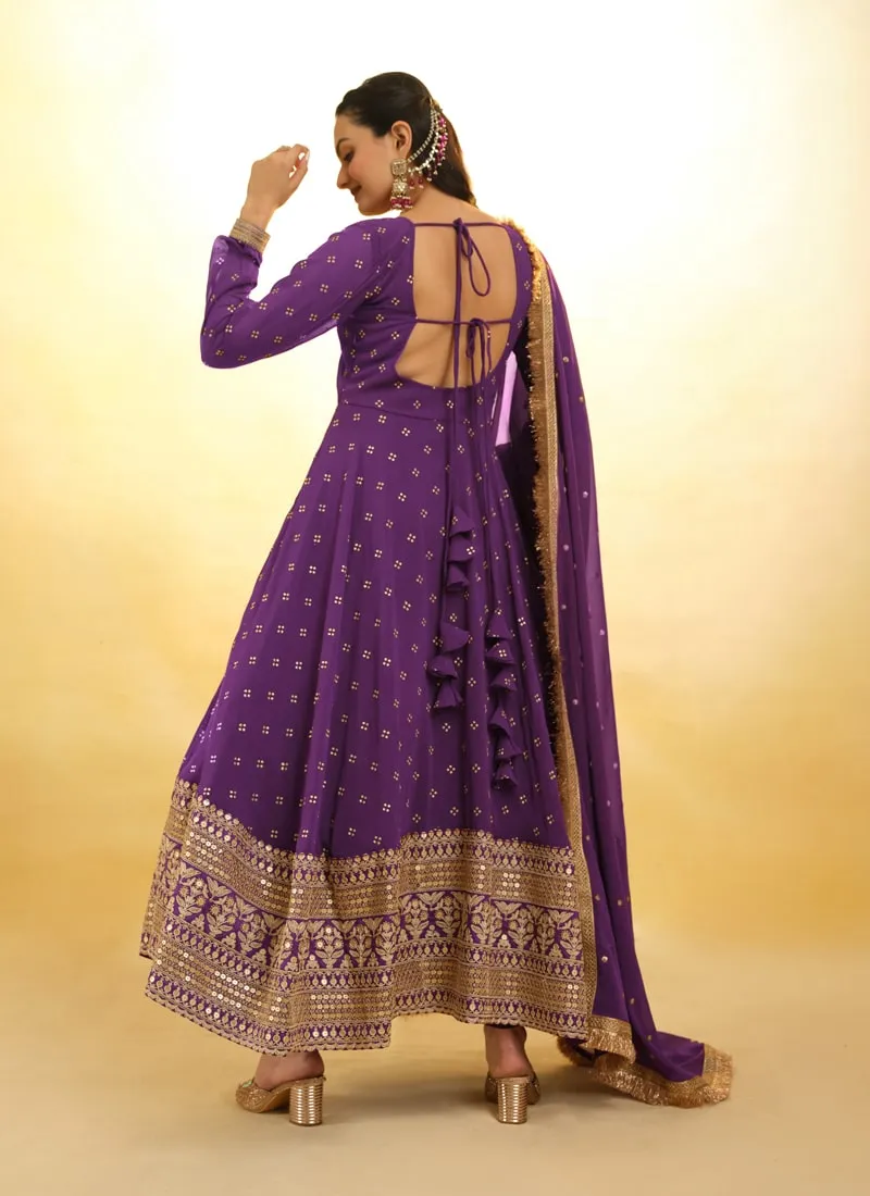 Embroidered Anarkali Suit Exquisite Detailing Throughout