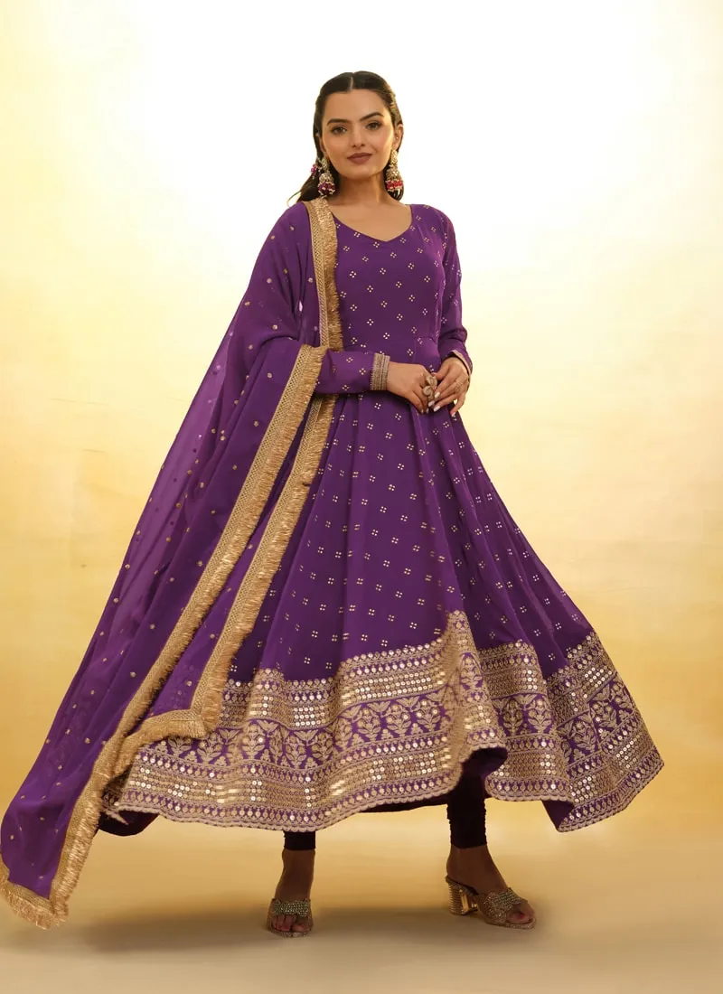 Embroidered Anarkali Suit Exquisite Detailing Throughout