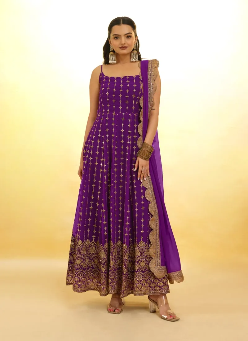 Embroidered Anarkali Suit Exquisite Detailing Throughout