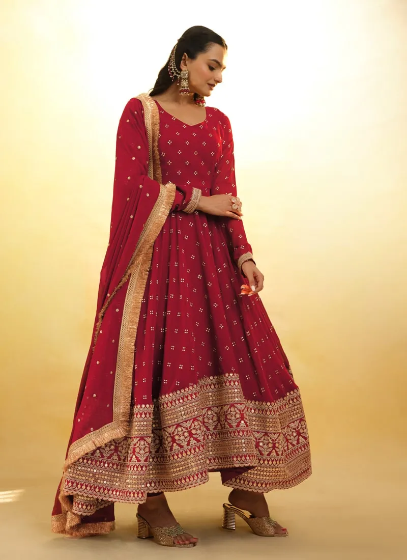 Embroidered Anarkali Suit Exquisite Detailing Throughout