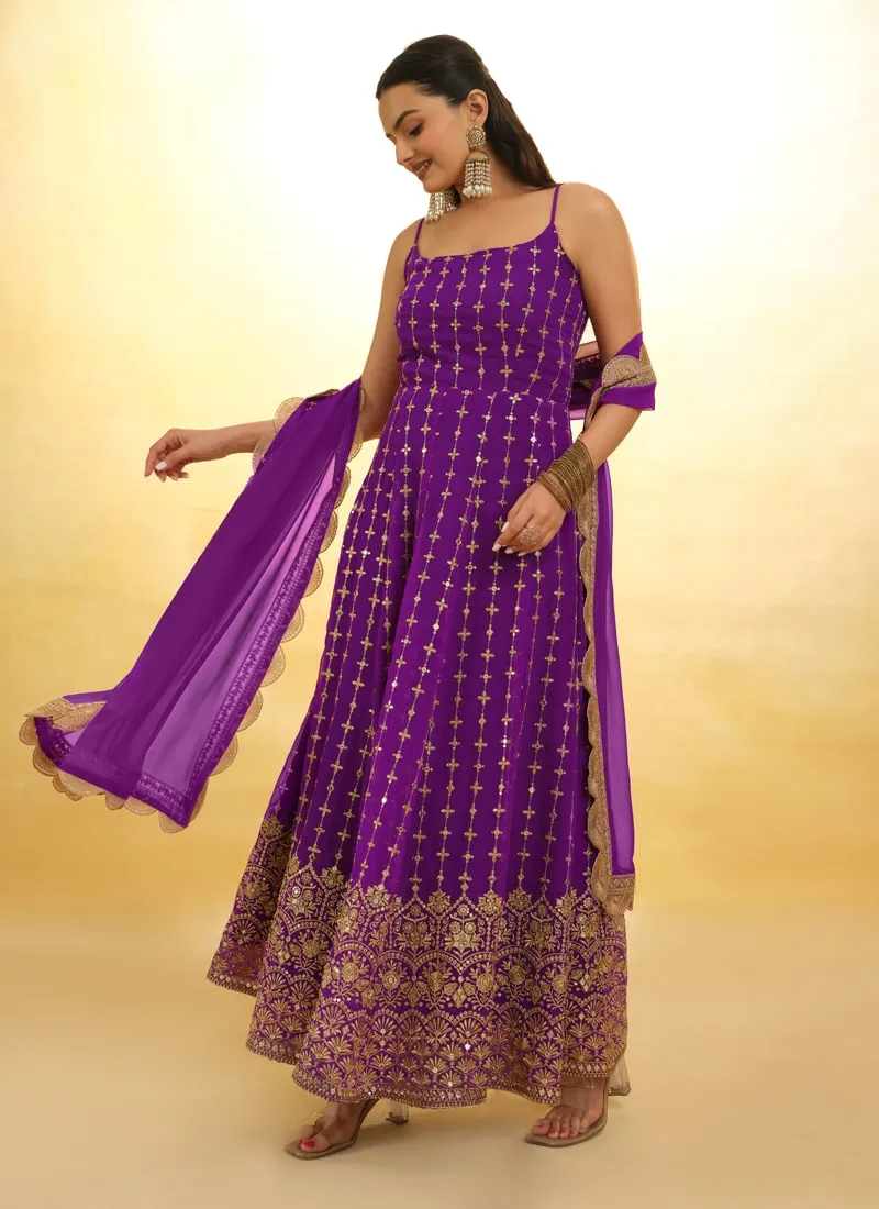 Embroidered Anarkali Suit Exquisite Detailing Throughout