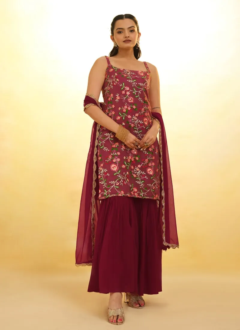 Embroidered Anarkali Suit Exquisite Detailing Throughout