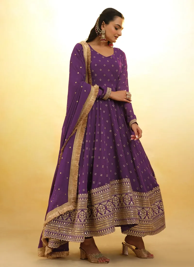 Embroidered Anarkali Suit Exquisite Detailing Throughout