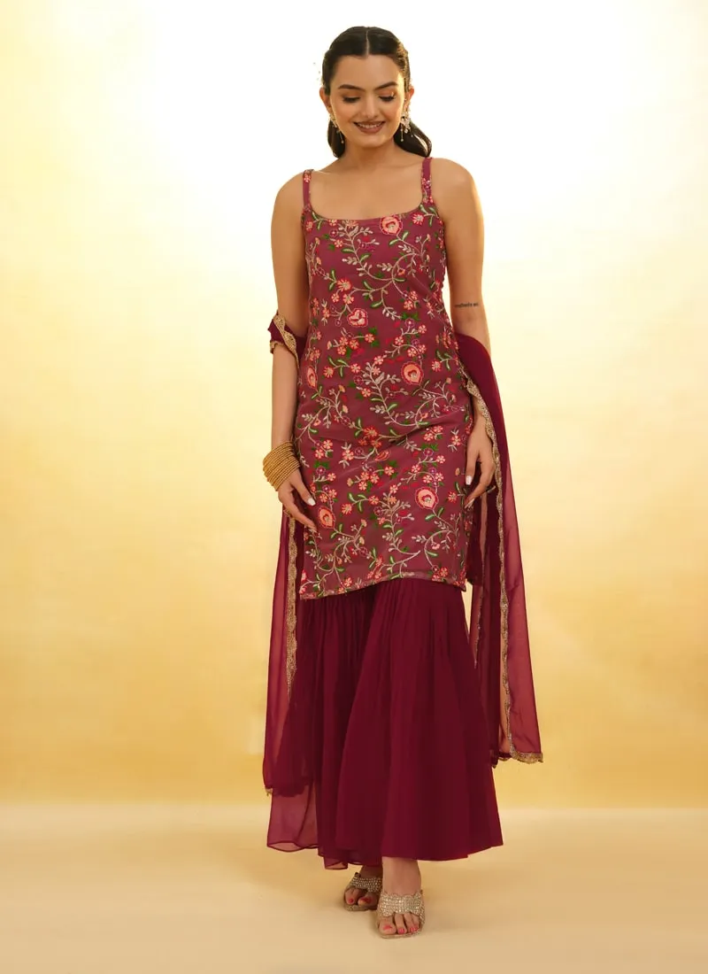 Embroidered Anarkali Suit Exquisite Detailing Throughout