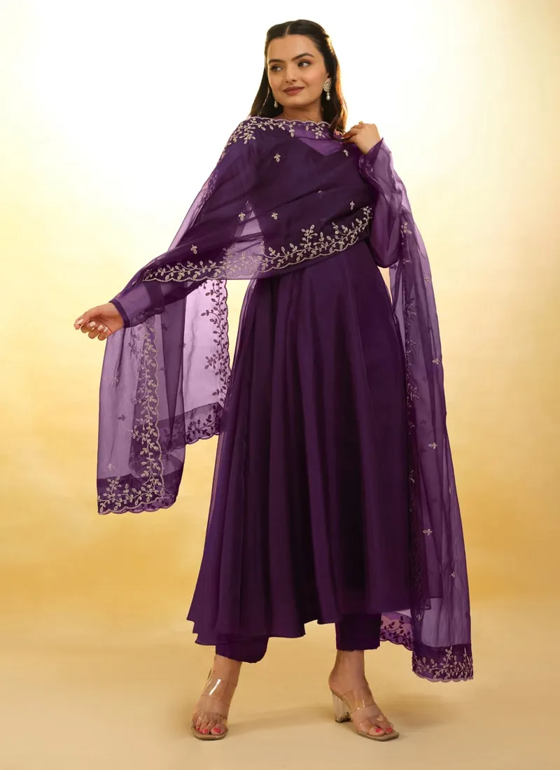 Embroidered Anarkali Suit Exquisite Detailing Throughout