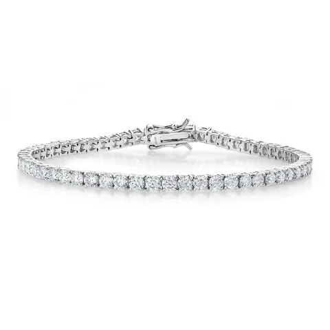 Exquisite 2.50 Carat Moissanite Tennis Bracelet. 2.0mm Wide