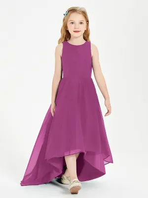 Exquisite Asymmetrical Junior Bridesmaid Dresses Scoop Neck Orchid