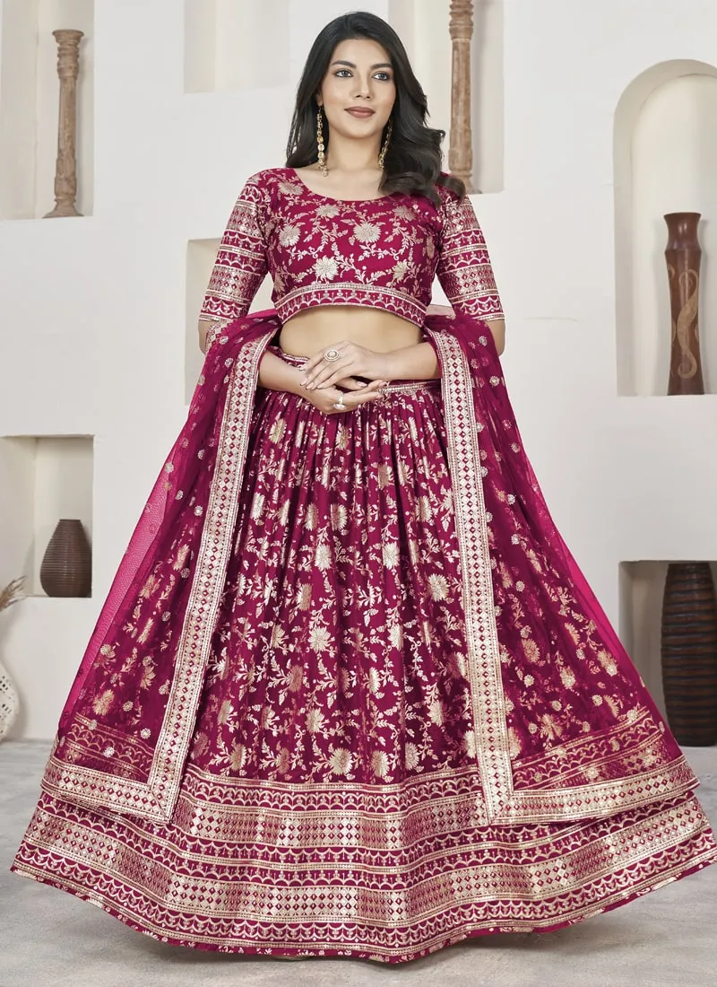 Exquisite Dola Jacquard Lehenga Choli Set