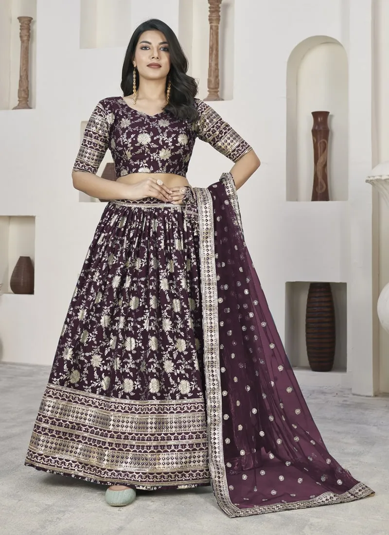 Exquisite Dola Jacquard Lehenga Choli Set