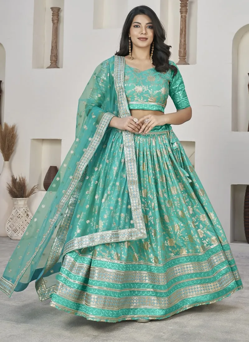 Exquisite Dola Jacquard Lehenga Choli Set