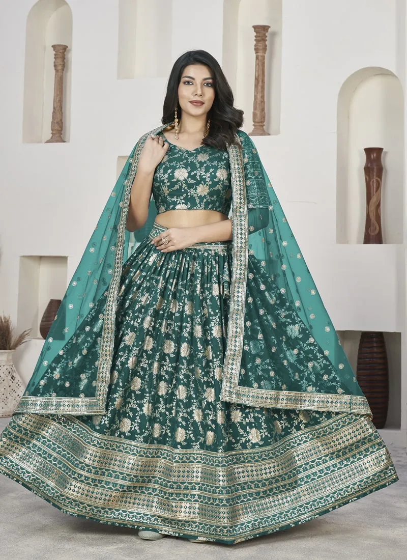 Exquisite Dola Jacquard Lehenga Choli Set