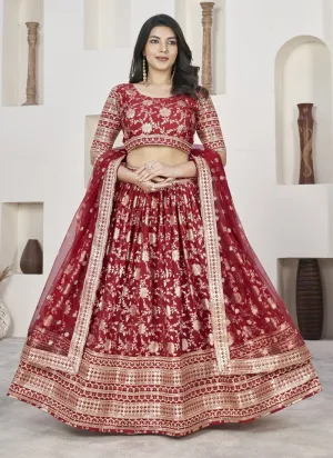 Exquisite Dola Jacquard Lehenga Choli Set