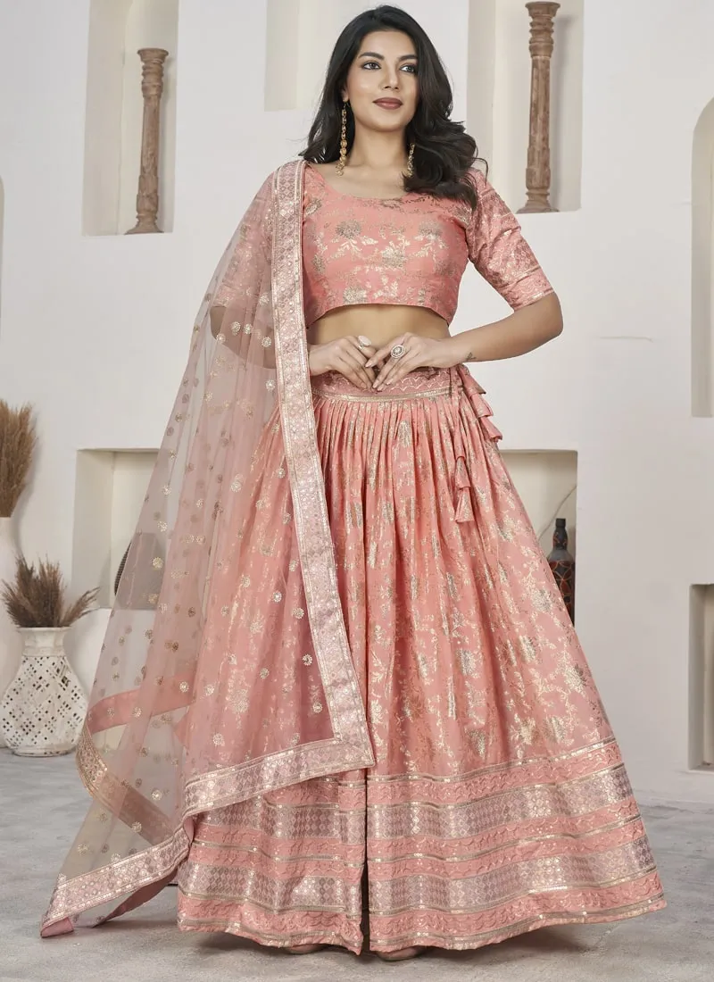 Exquisite Dola Jacquard Lehenga Choli Set