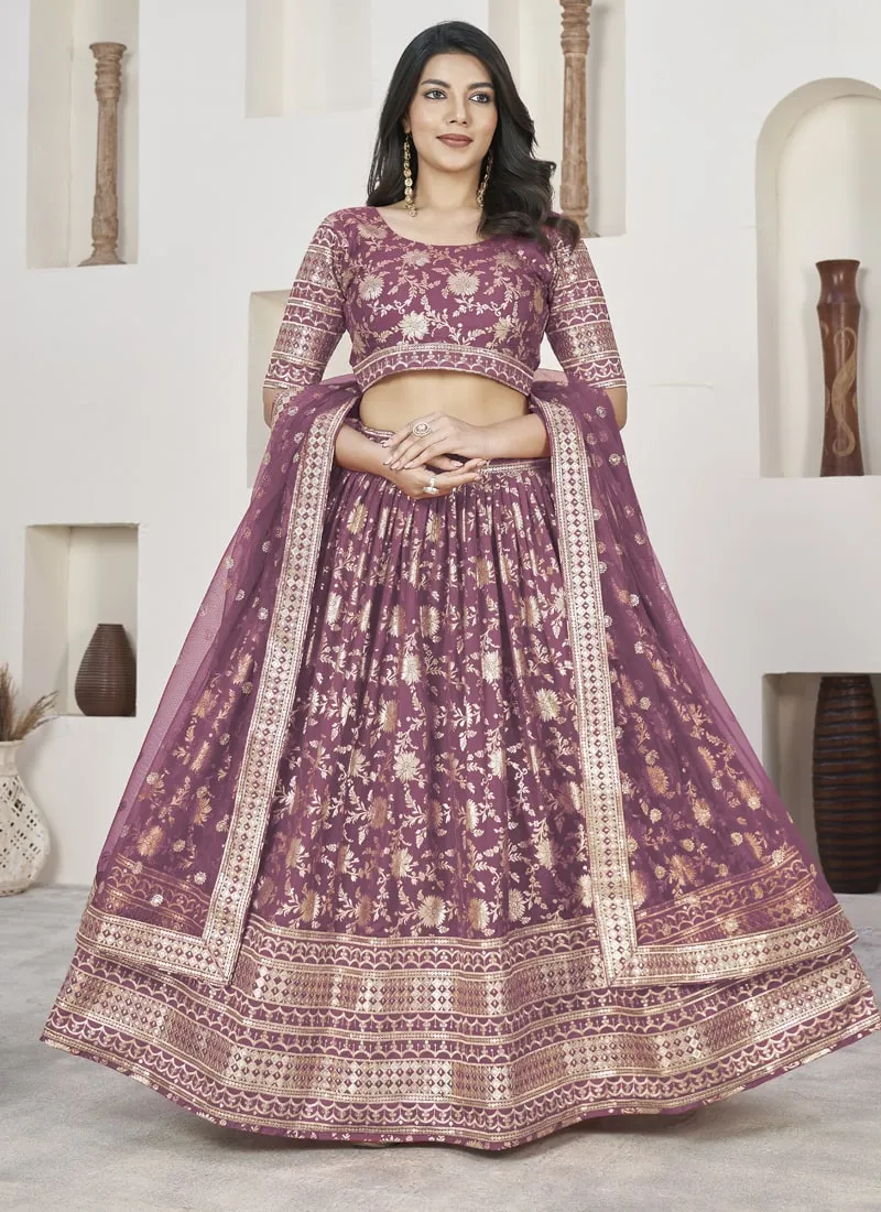 Exquisite Dola Jacquard Lehenga Choli Set