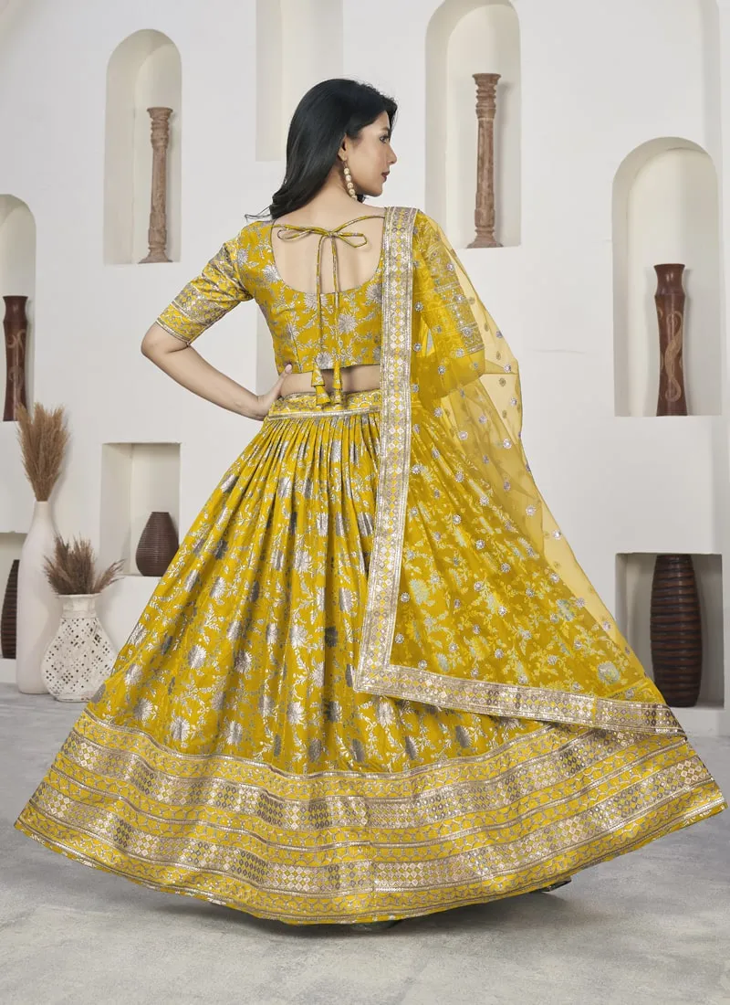 Exquisite Dola Jacquard Lehenga Choli Set