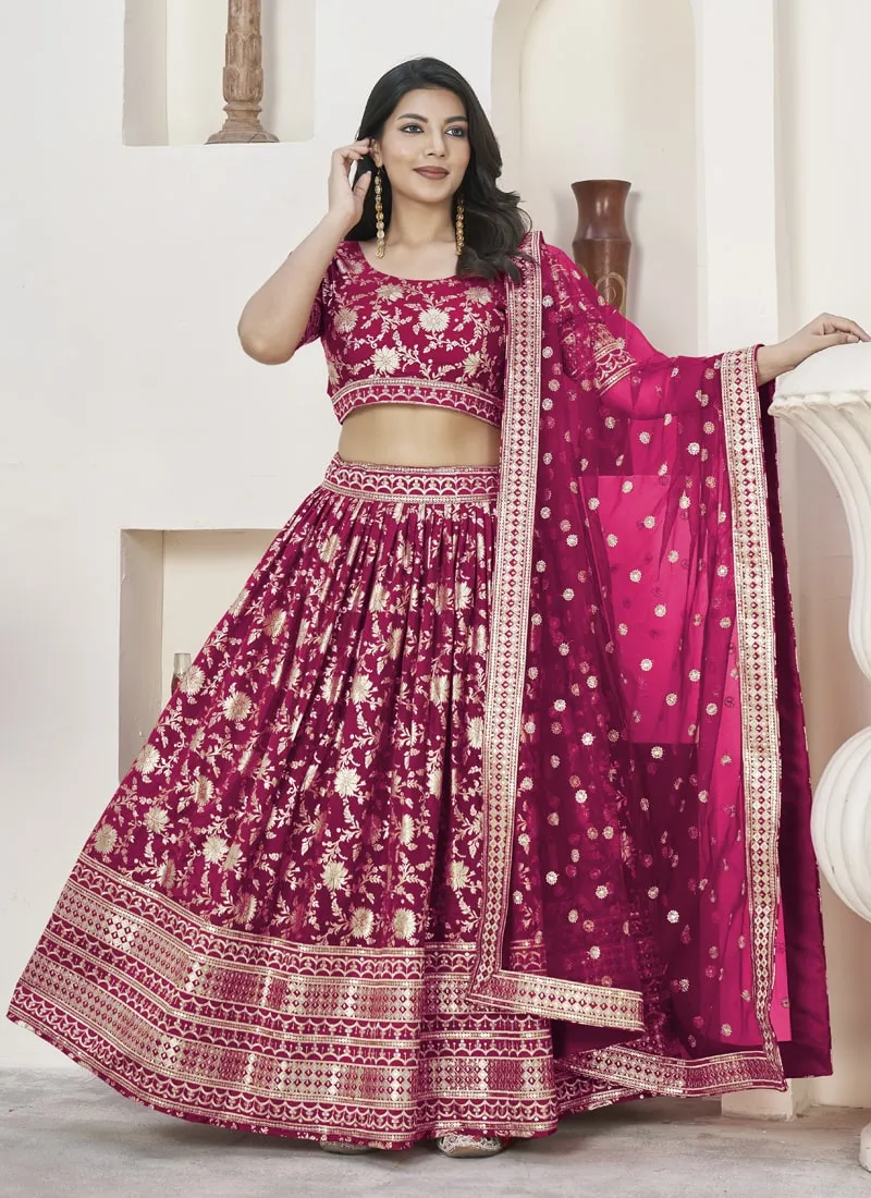 Exquisite Dola Jacquard Lehenga Choli Set