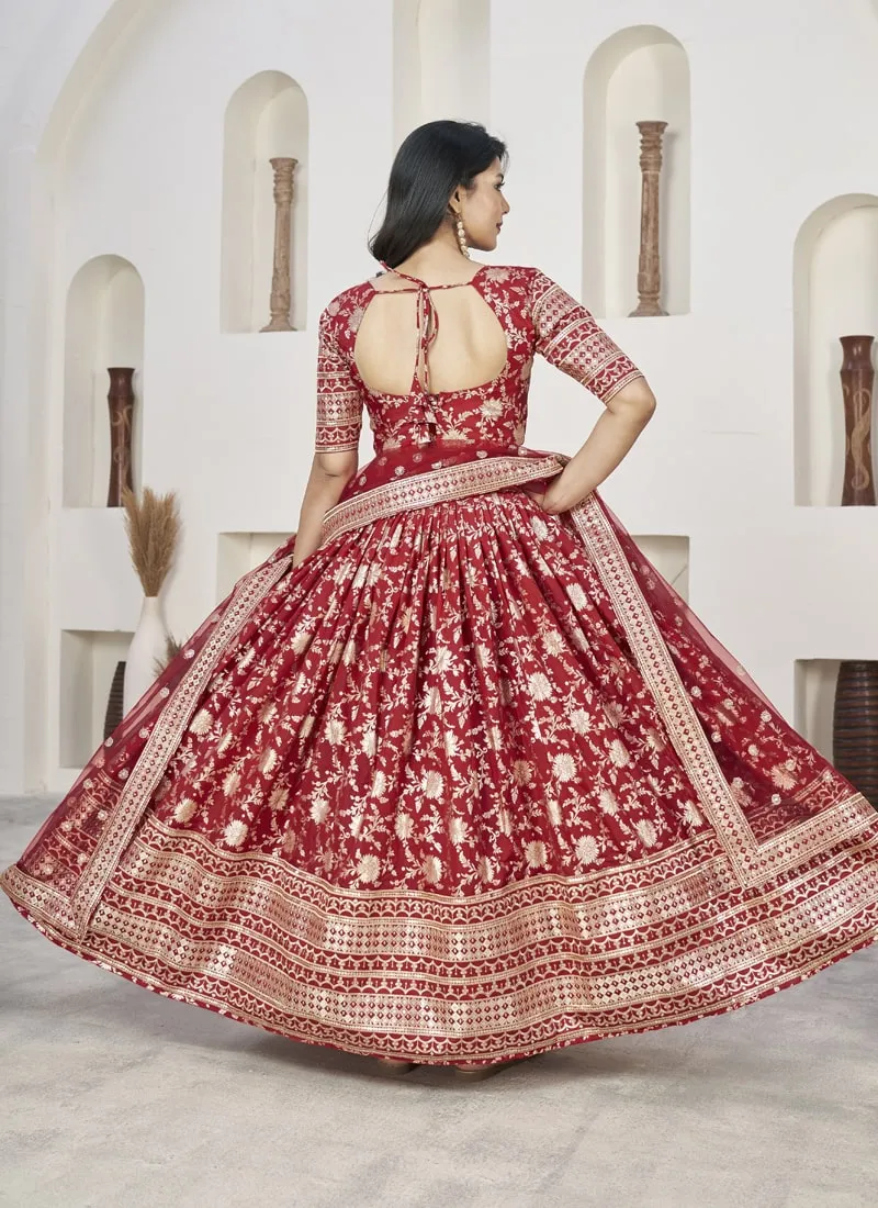 Exquisite Dola Jacquard Lehenga Choli Set