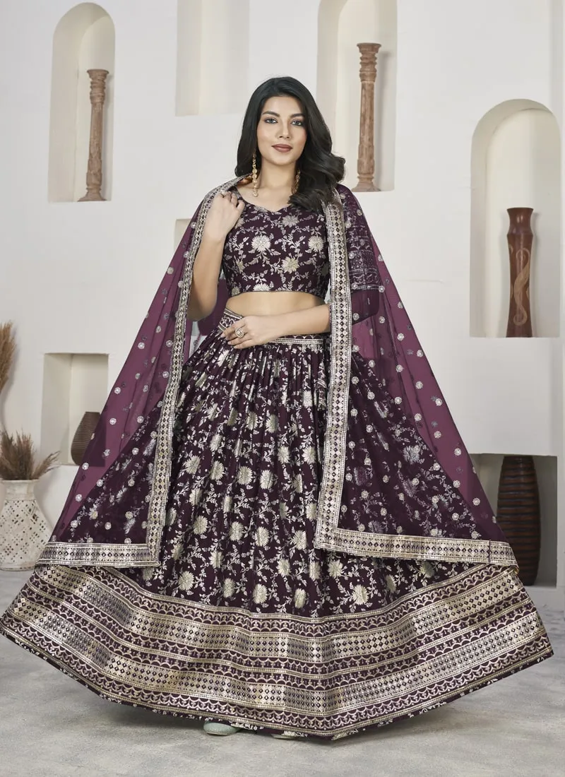 Exquisite Dola Jacquard Lehenga Choli Set