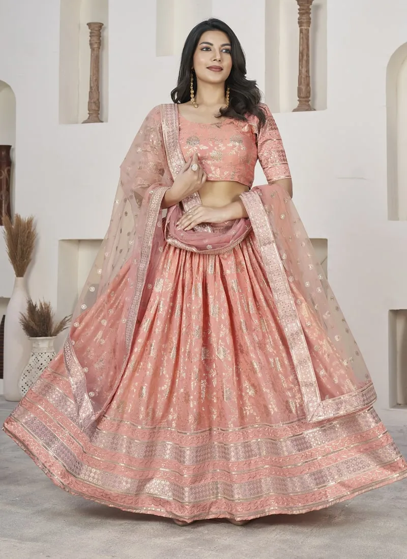 Exquisite Dola Jacquard Lehenga Choli Set