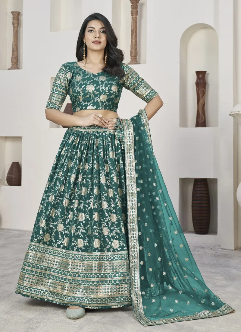 Exquisite Dola Jacquard Lehenga Choli Set