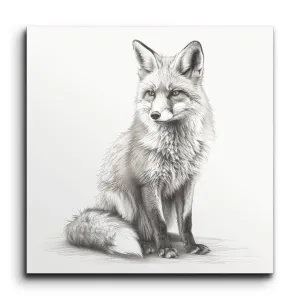 Exquisite Fox Pencil Sketch Art