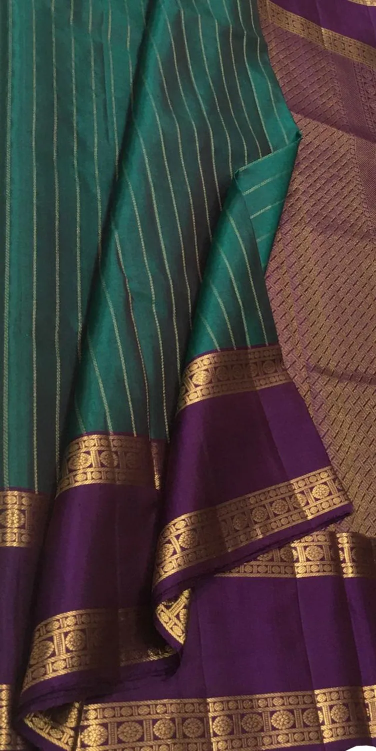 Exquisite Green Kanjeevaram Pure Silk Saree