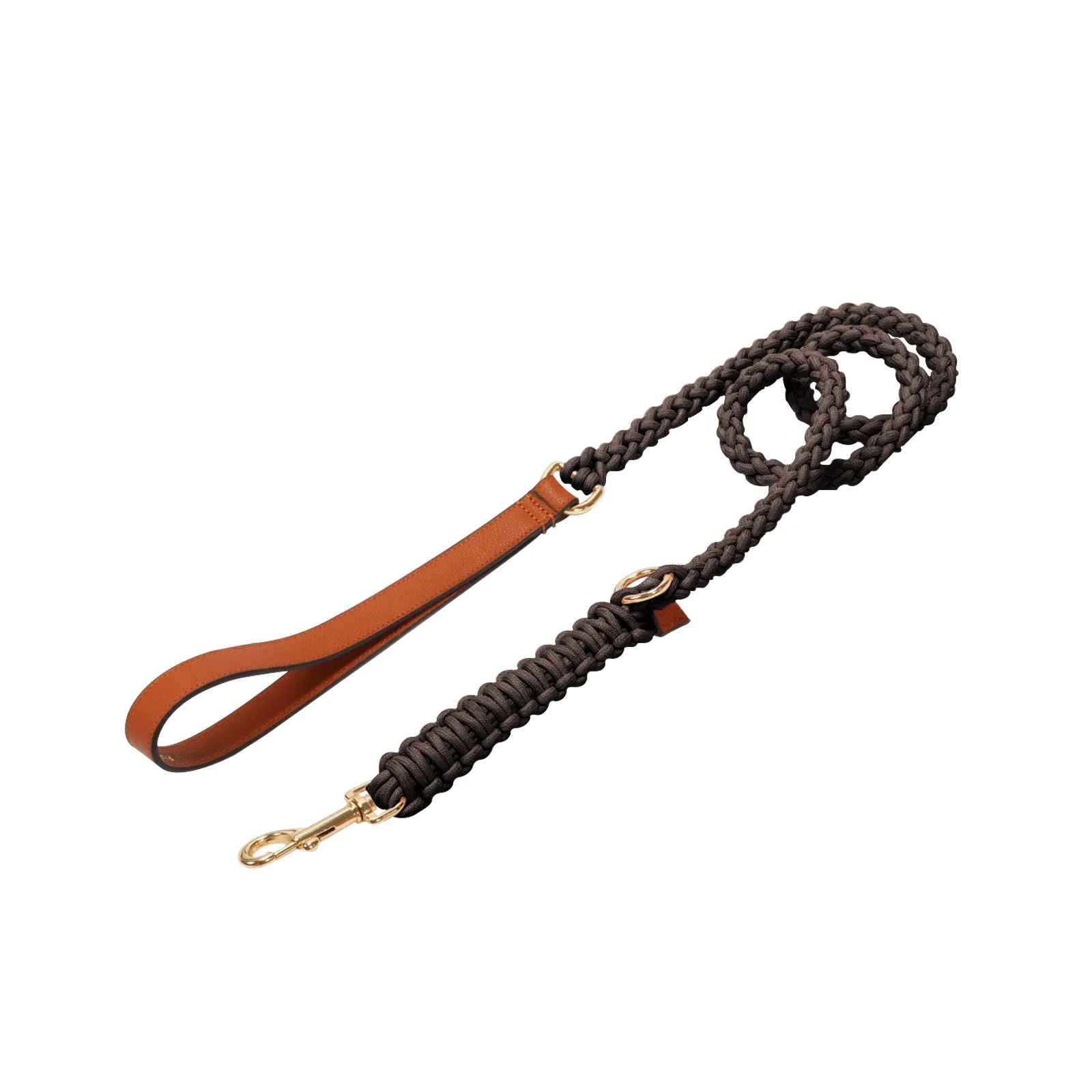 Exquisite Leather Dog Leash - Cognac