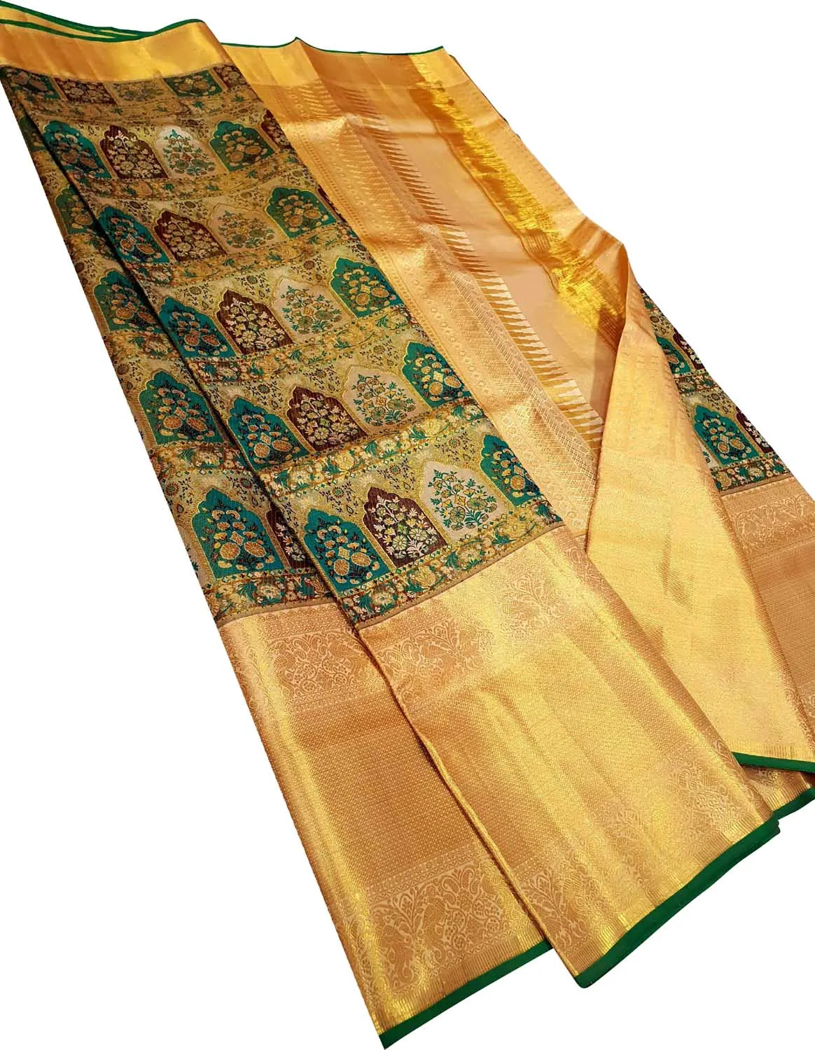 Exquisite Multicolor Tissue Silk Kanjeevaram Saree