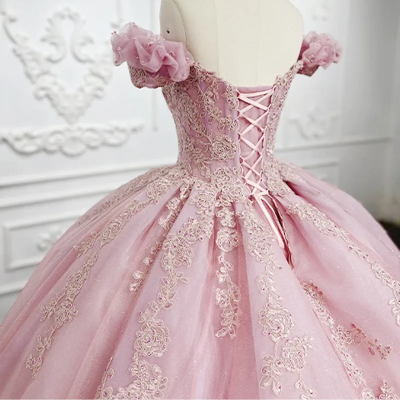 Exquisite Pink Ball Gown Dress