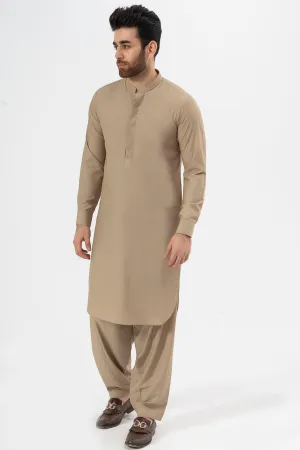 EXQUISITE TEXTURED SHALWAR KAMEEZ KHAKI