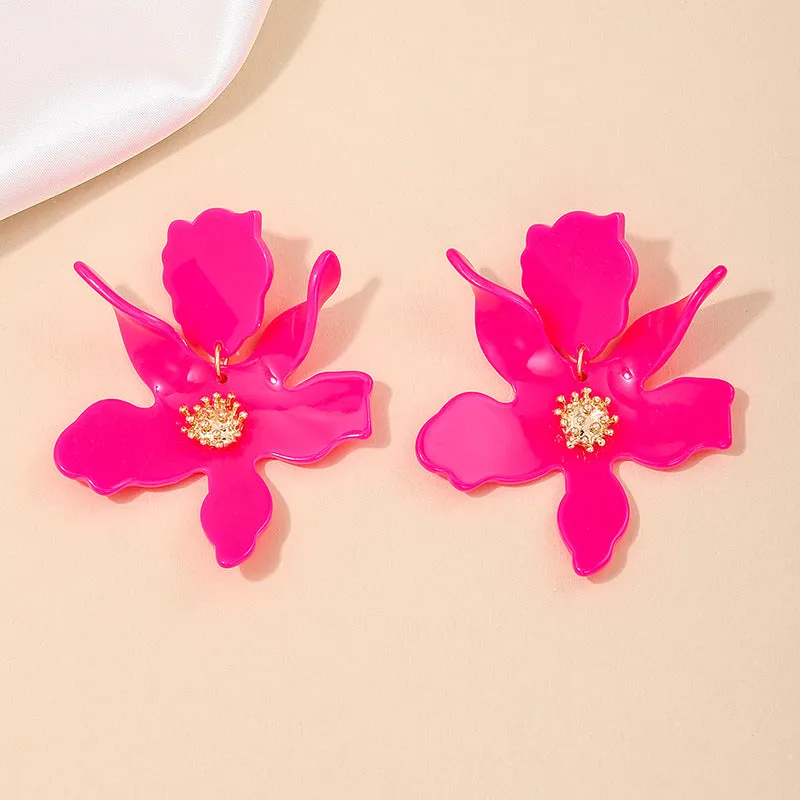 Exquisite Vienna Verve Acrylic Flower Bud Earrings